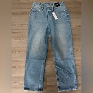 Express Women's Straight Leg Jeans - Light Blue